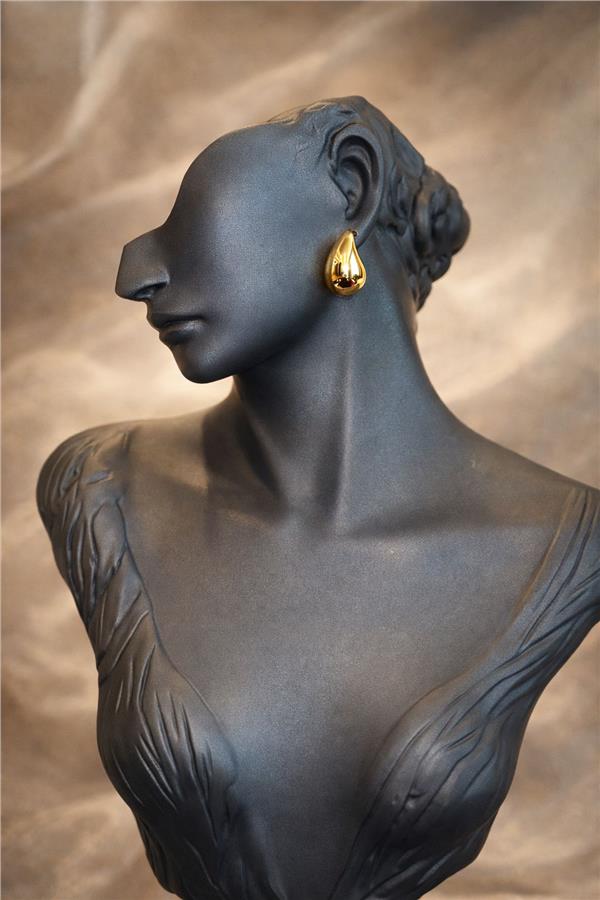 Nadine Gold Renkli Damla Küpe